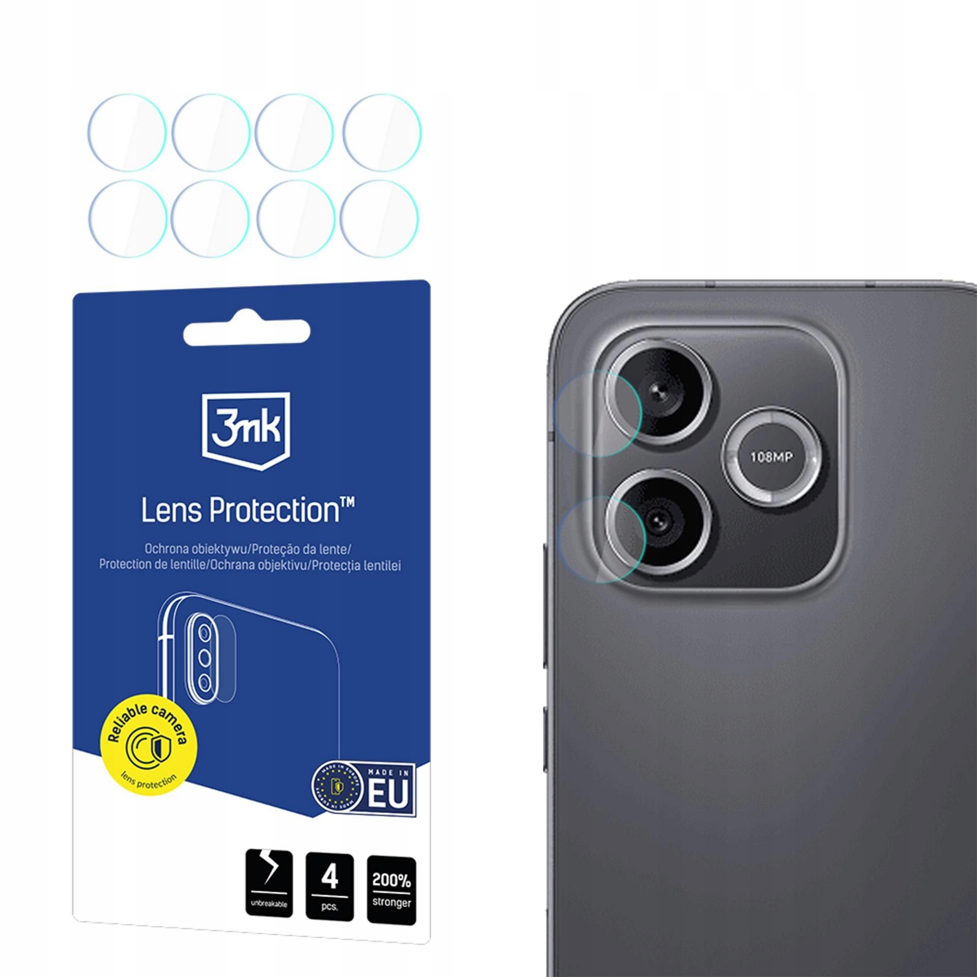 4x Szkło na obiektyw aparatu do Honor 600 Lite 3mk Lens Protection