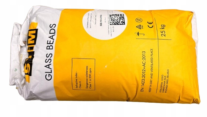 Mikrokule szklane opakowanie 25 kg farby drogowej