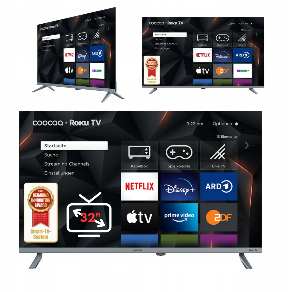 Telewizor Led Coocaa 32R3G Roku 32" czarny