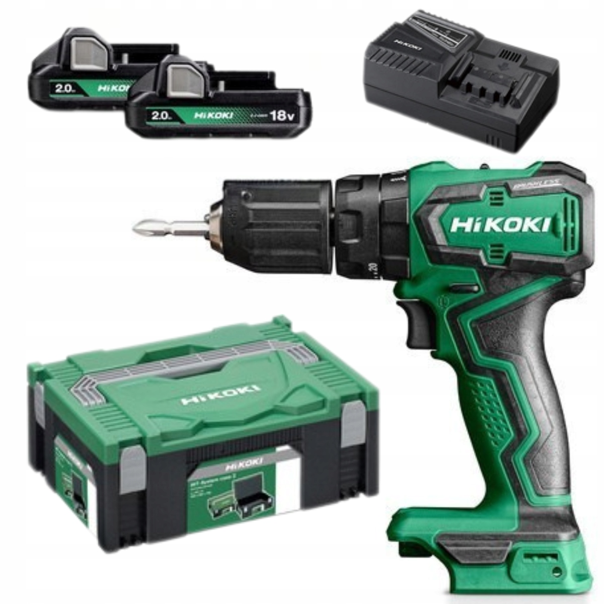 Wiertarko-wkrętarka Udarowa Hikoki DV18DD Wrz 18V 2x2,0Ah