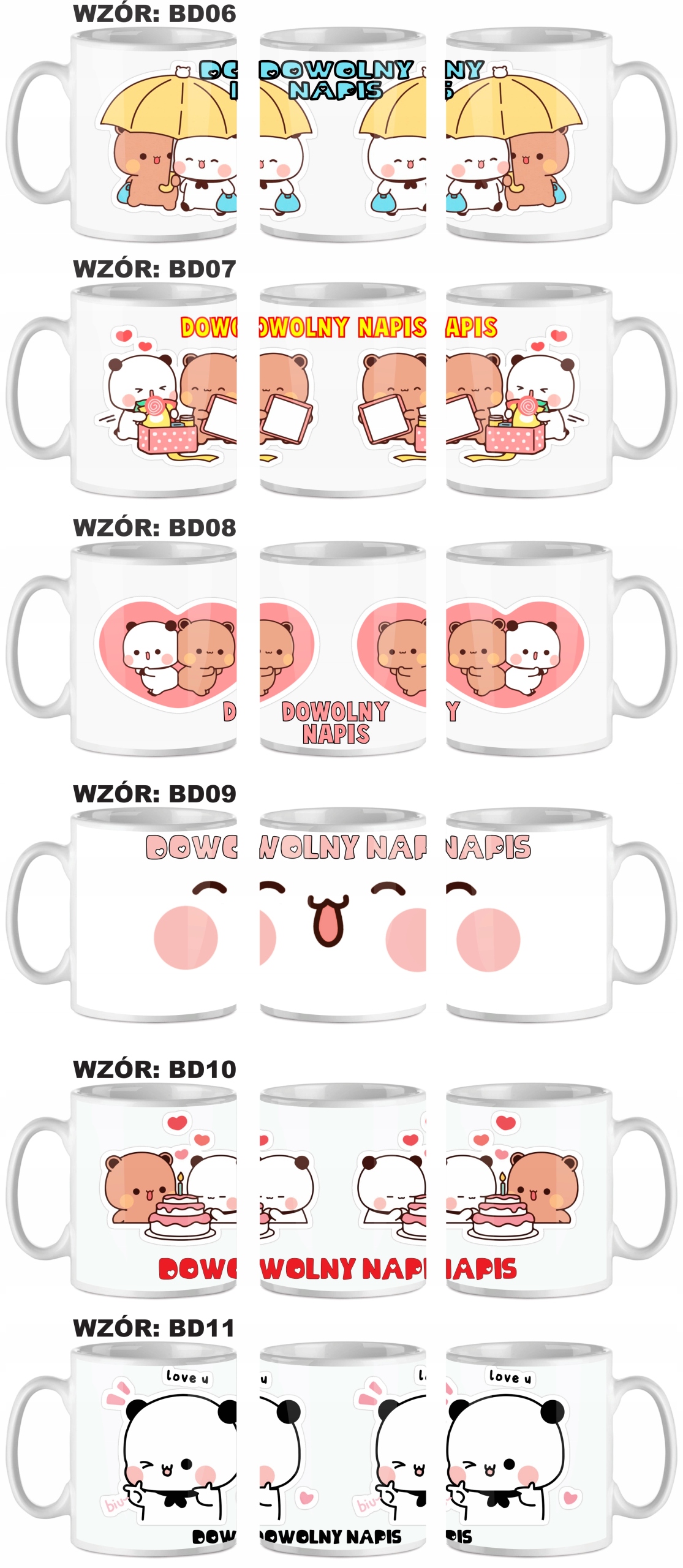 Kubek Bubu Dudu+ DOWOLNY NAPIS PREZENT Pojemność 330 ml