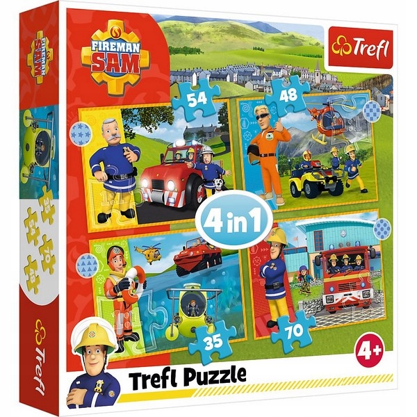 

Puzzle 4W1 Odważny Strażak Sam