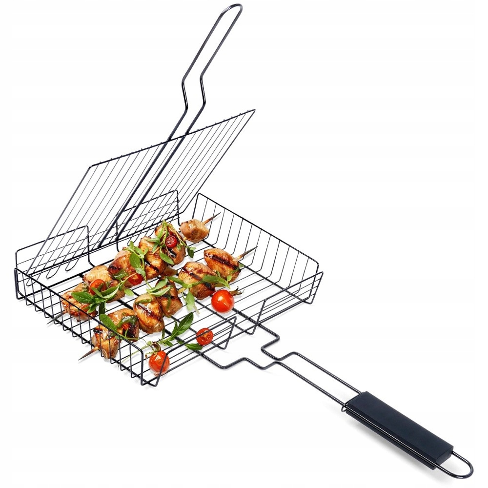 Ruszt DO GRILLOWANIA MIĘSA RYB WARZYW zamykany kratka koszyk na grilla Stan opakowania oryginalne