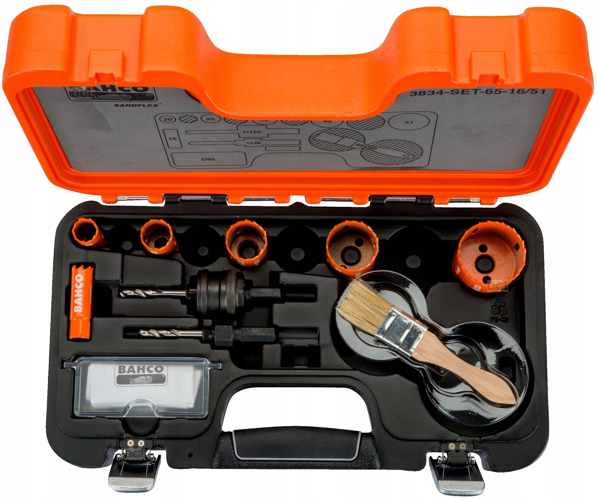 BAHCO 3834-SET-65-16/51 ZESTAW OTWORNIC SANDFLEX