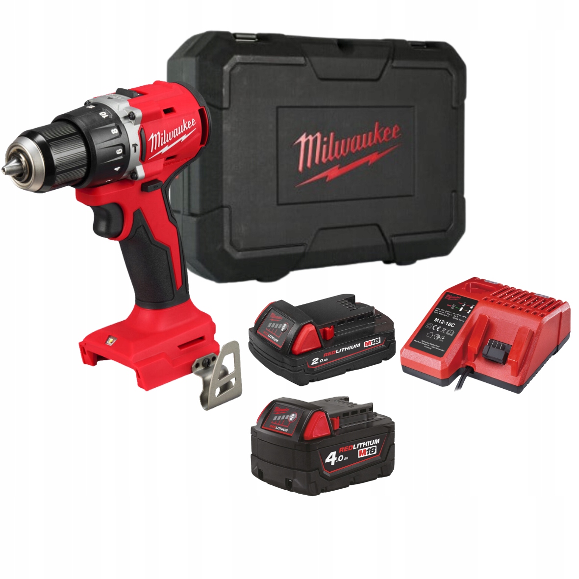 Wkrętarka Milwaukee akumulatorowa 18V BLPDRC-422C walizka bateria 4Ah+2Ah