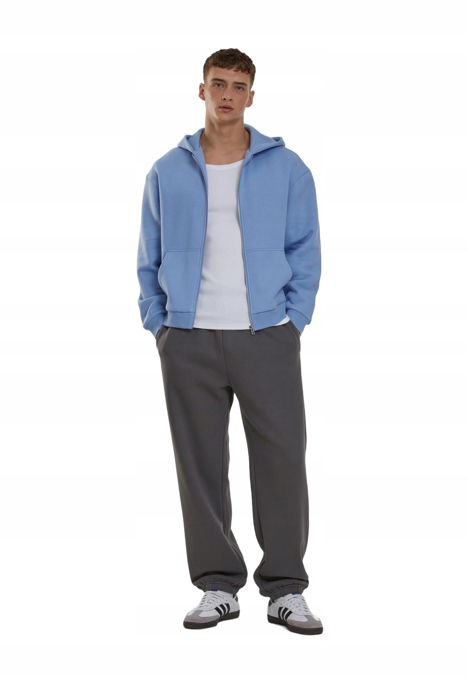 Dresové kalhoty Urban Classics Fluffy Sweatpants magent šedé 4XL