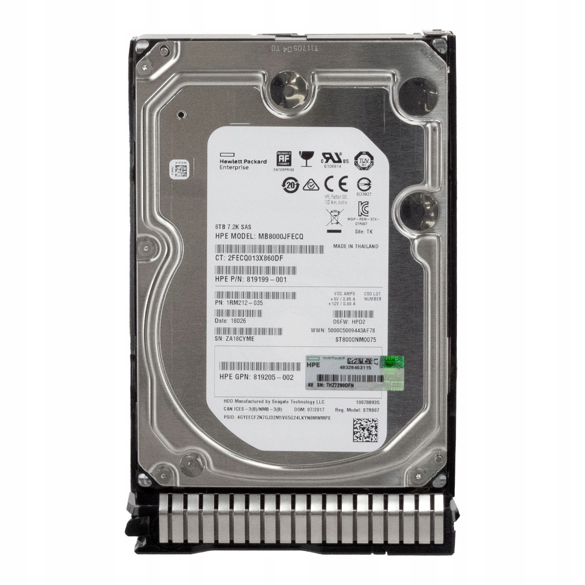 Hp 820032-001 819199-001 8TB 7.2K 256MB SAS-3 3.5'' MB8000JFECQ