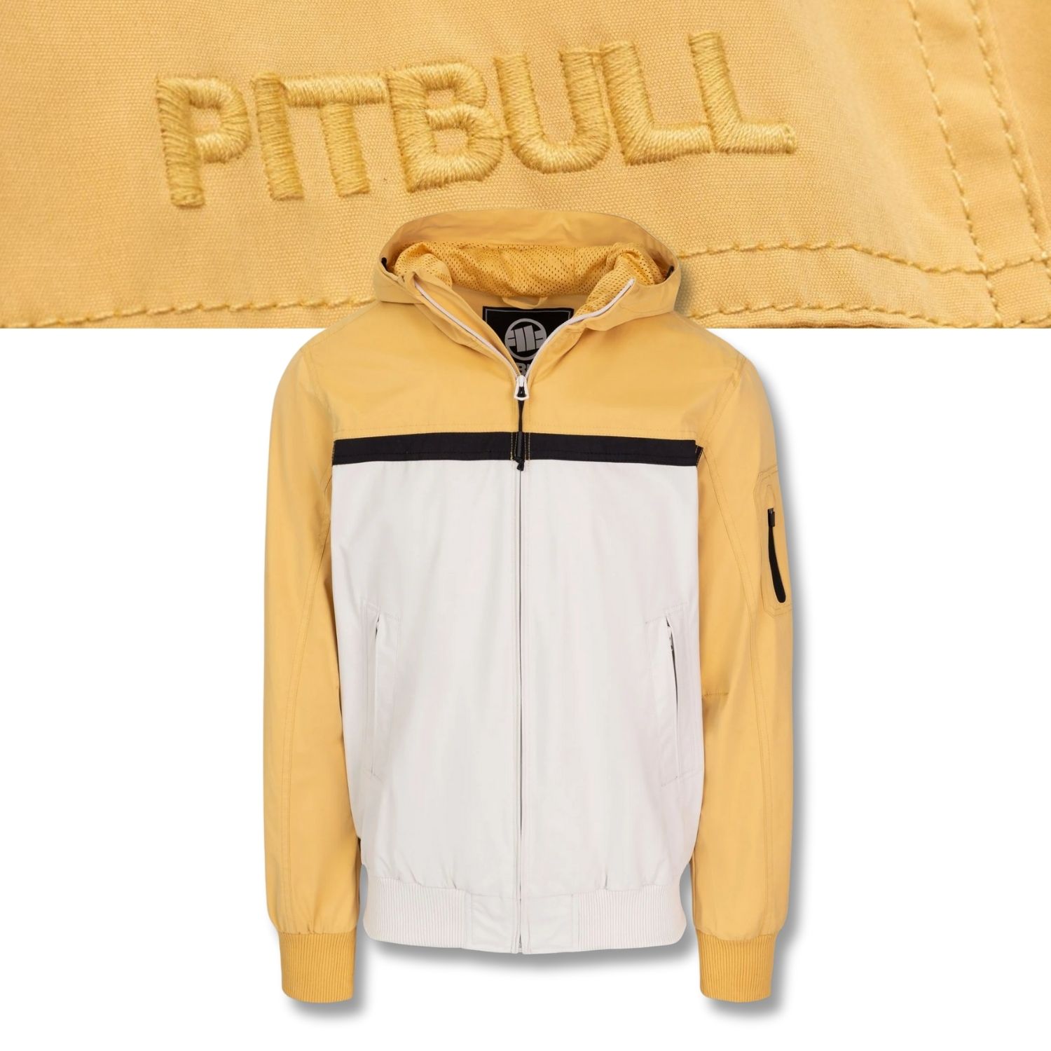 Pánská přechodová bunda s kapucí Pitbull 2 Color Longwood Větrovka