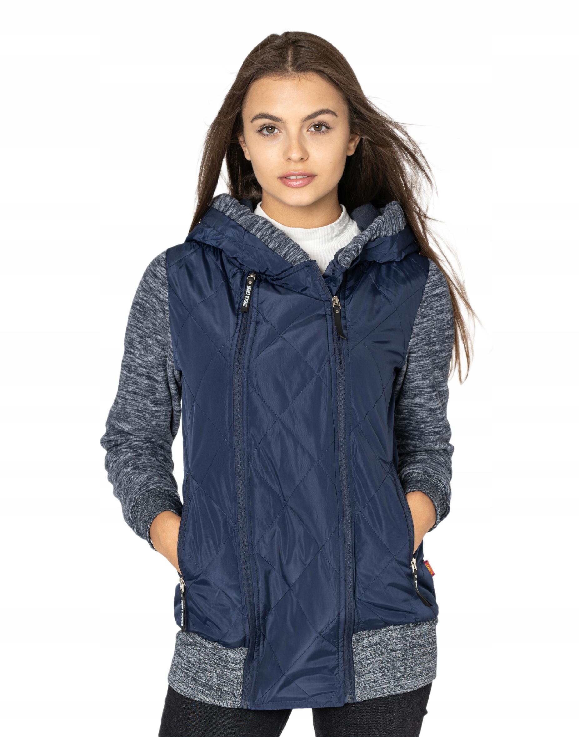 

Kurtka Długa Bluza Damska Kaptur Polar 412-02 r S