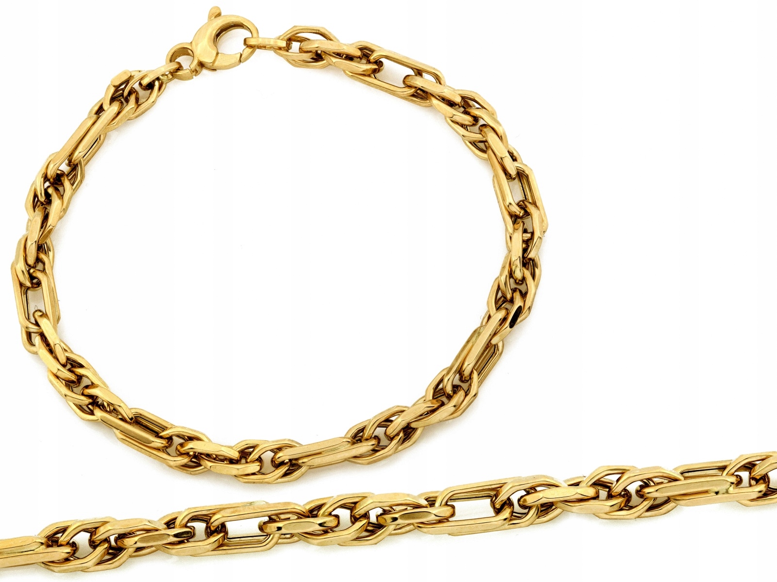 Zlatý náramek 585 unikátní spojení článků 5.30 mm r19 módní jako dárek