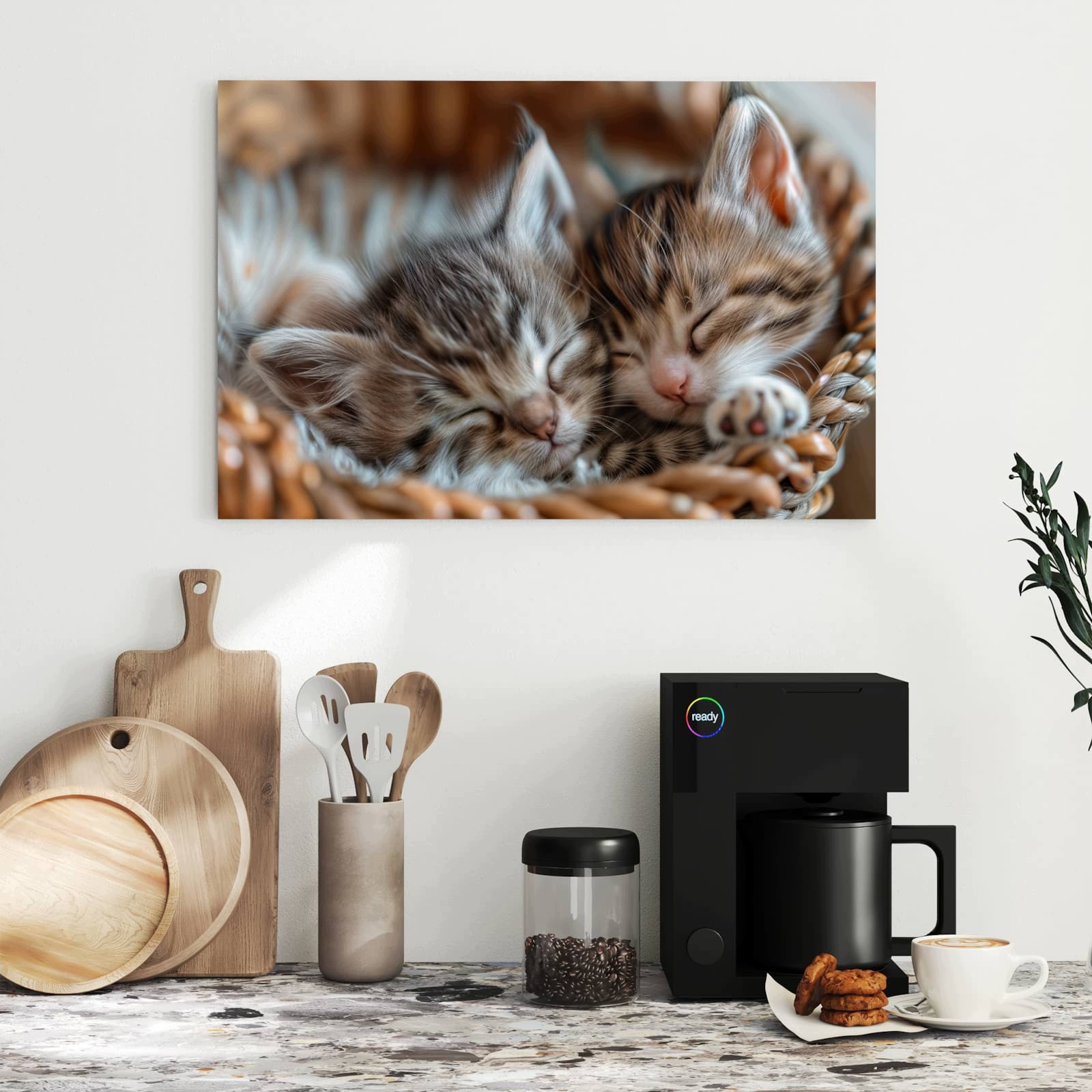 Magnetická tabule Spokojny Špioucy Koťátko 60 × 40 cm