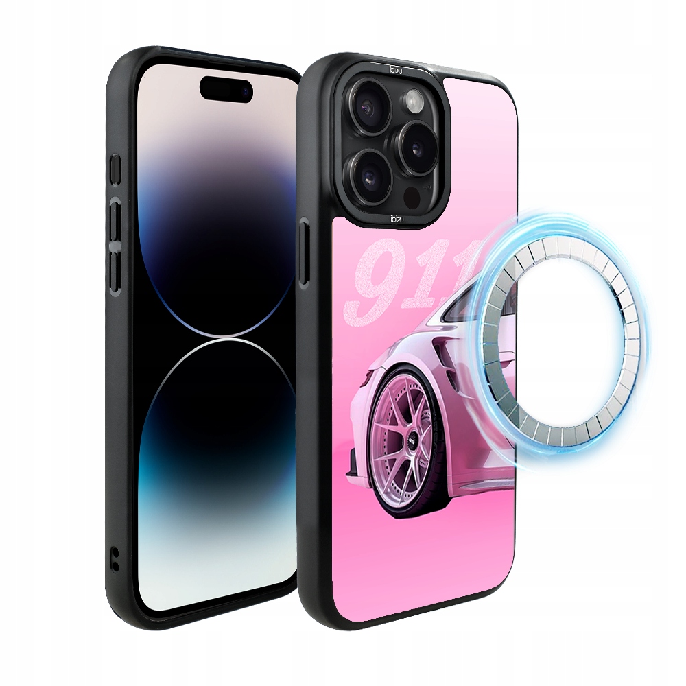 Pouzdro pro iPhone 14 Pro Max Ibizu DropGuard Matt s MagSafe, 911, růžové