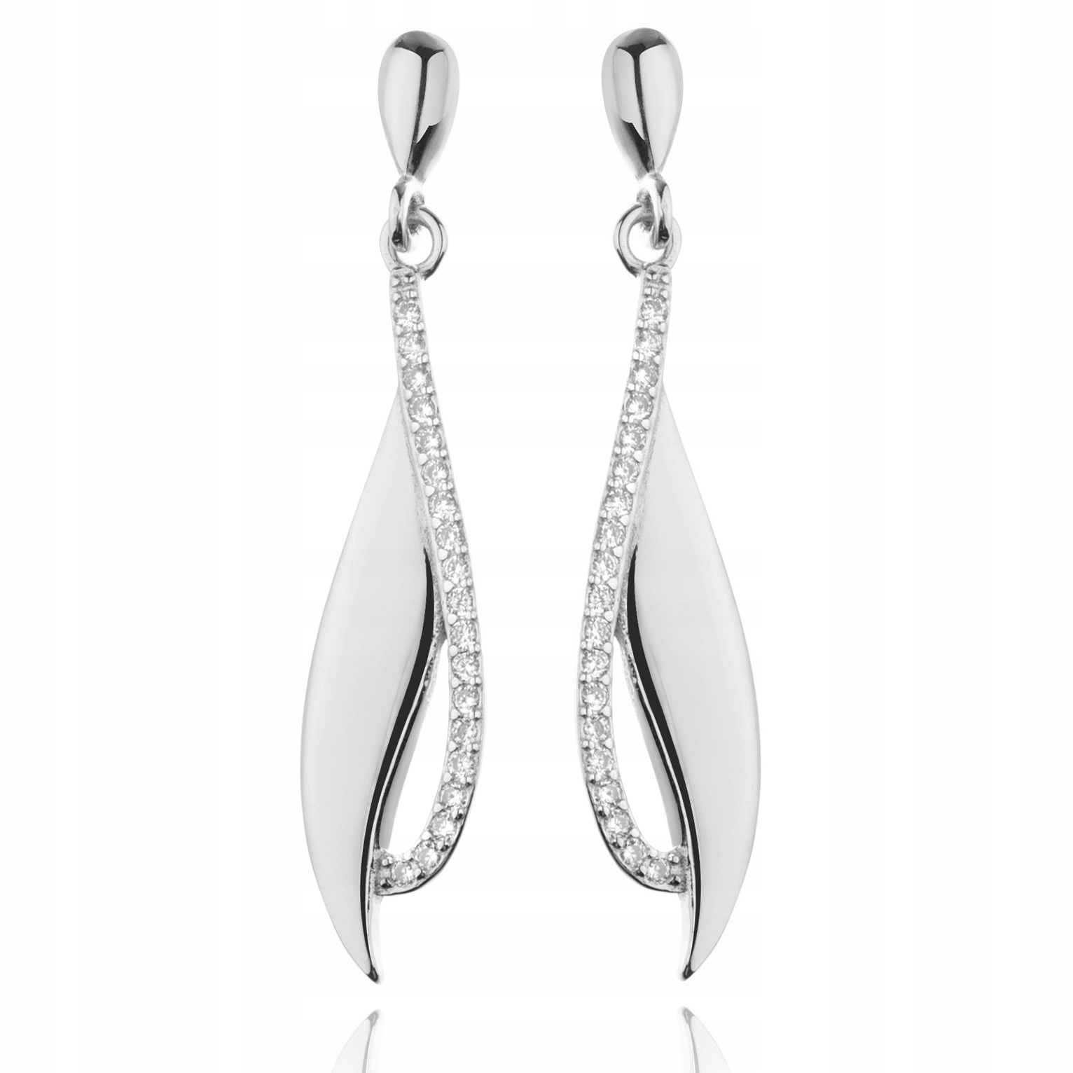 

Srebrne Kolczyki Sztyfty Rodowane Z Cyrkoniami