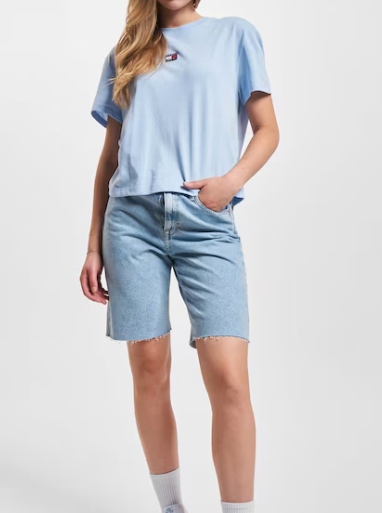 Tommy Jeans Džínové šortky Harper DW0DW15596 Modré Regular Fit vel. 28