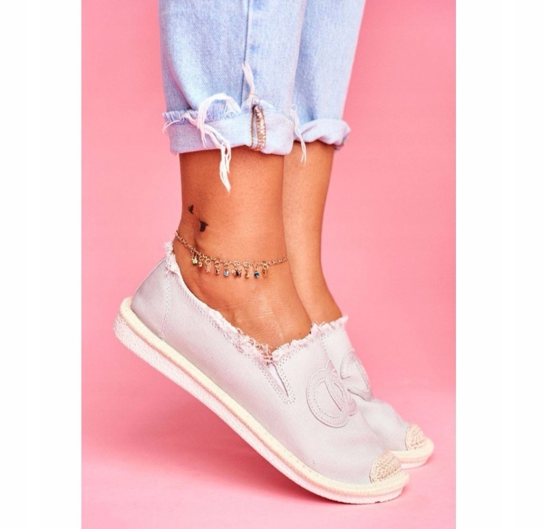 SZARE ESPADRYLE DAMSKIE CHANELKI 37 Model espadryle1