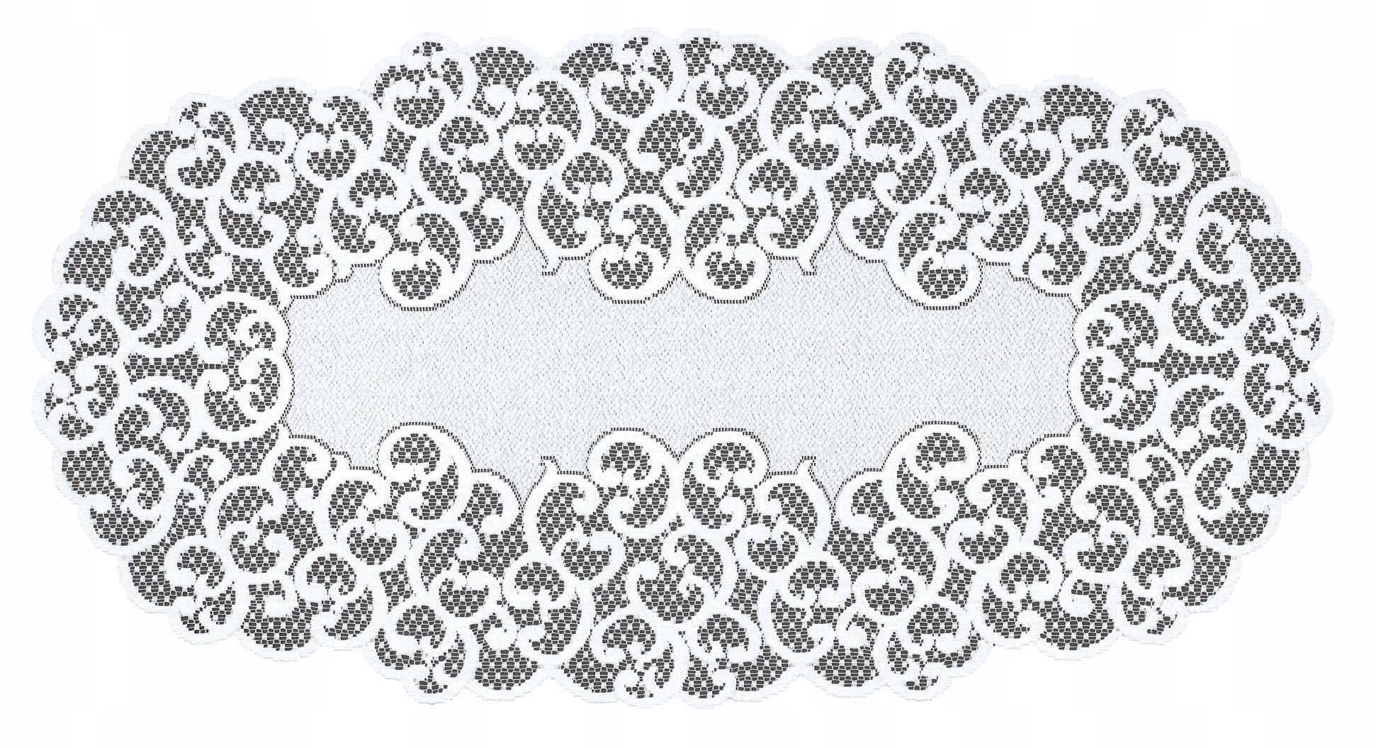 

Bieżnik Żakardowy Owalny 70x140cm Biały 250171