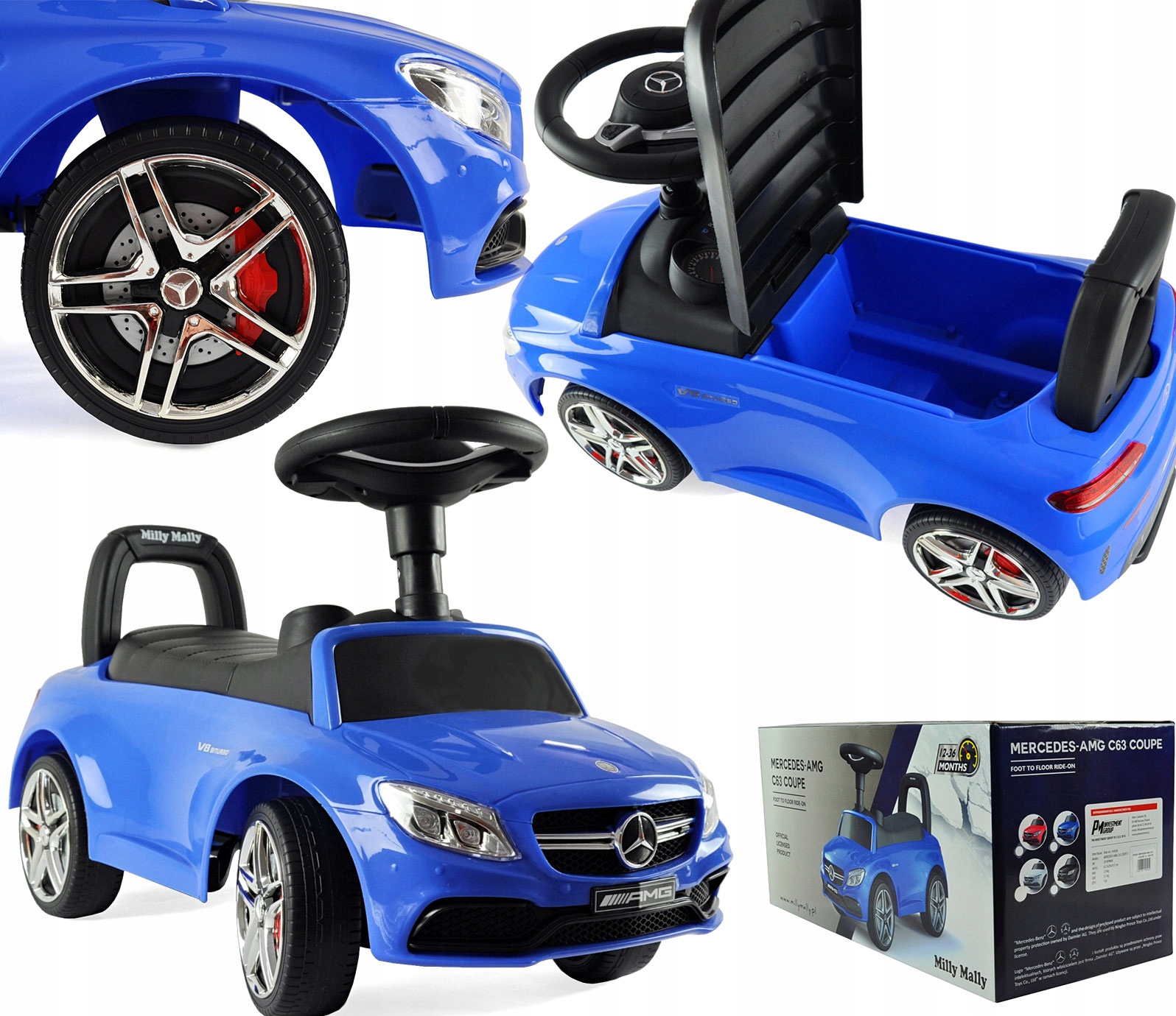 Pojazd Mercedes Amg C63 Coupe S pchacz jeździk