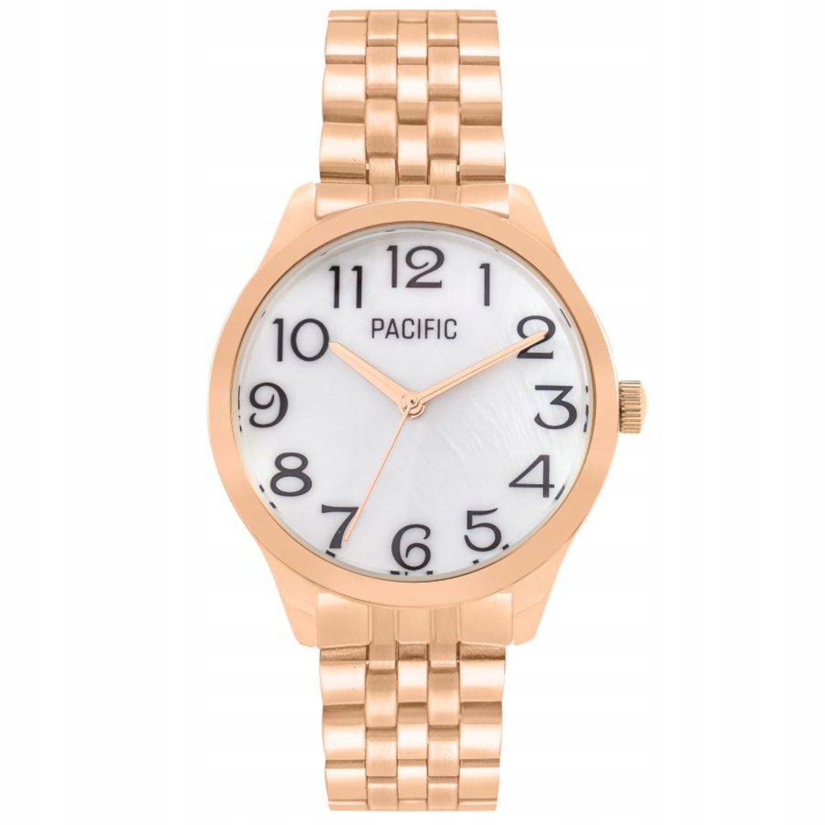 Růžově zlaté dámské bižuterní hodinky Pacific X6155-03