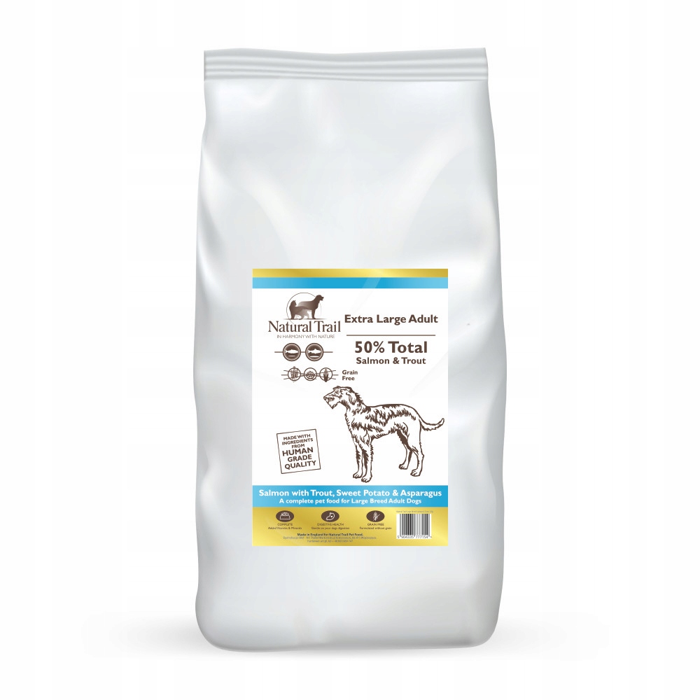 Levně Natural Trail Suché Krmivo Grain Free Pro Psy Velkých Plemen S Lososem 12 Kg