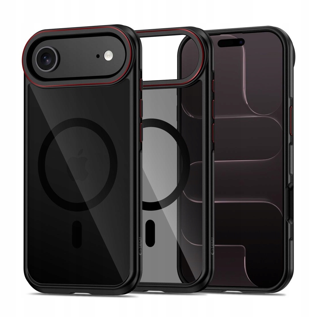 Etui do iPhone Tech-Protect MagHybrid czarno-czerwone