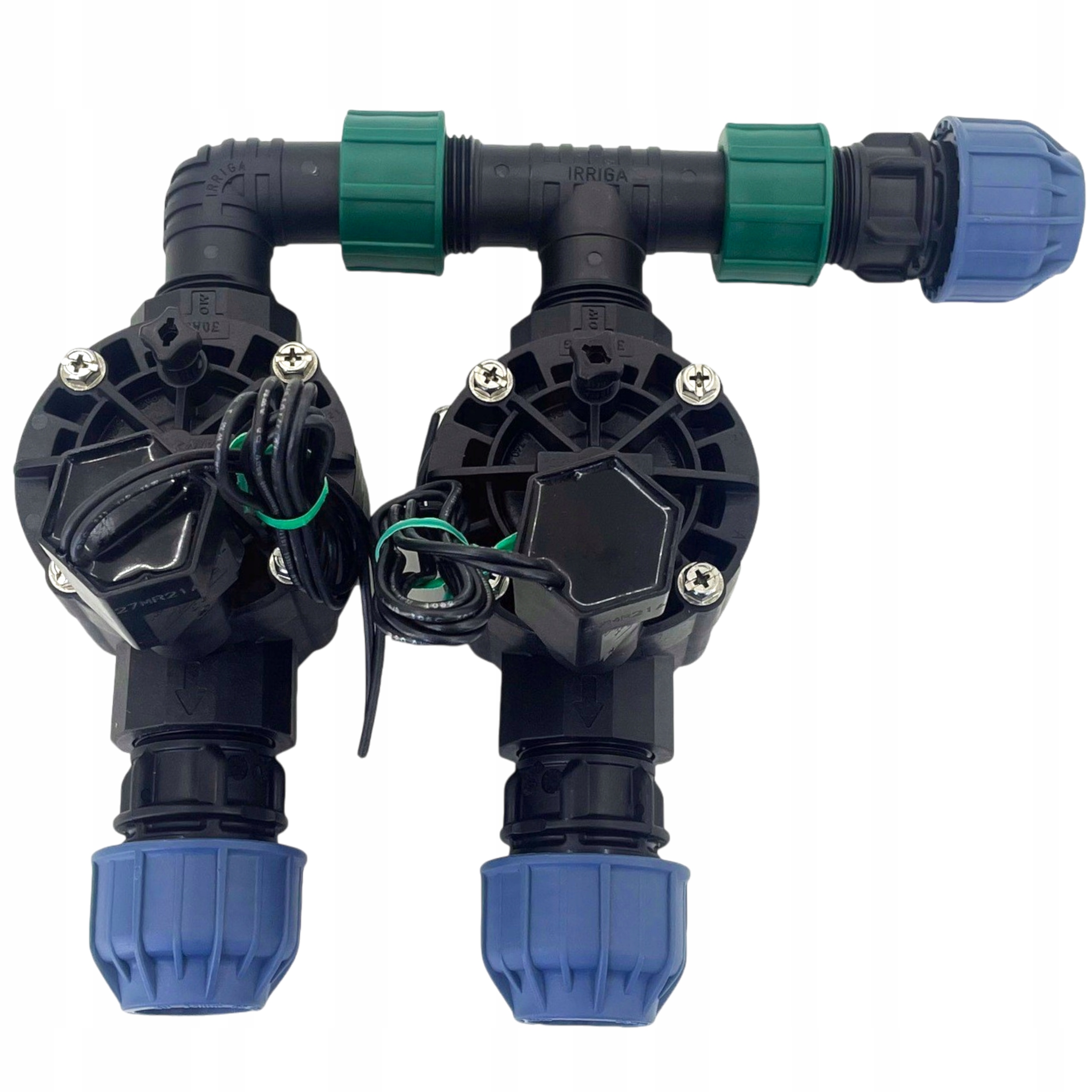 Rozdzielacz Kolektor 2 sekcje elektrozawory na rure Pe 25