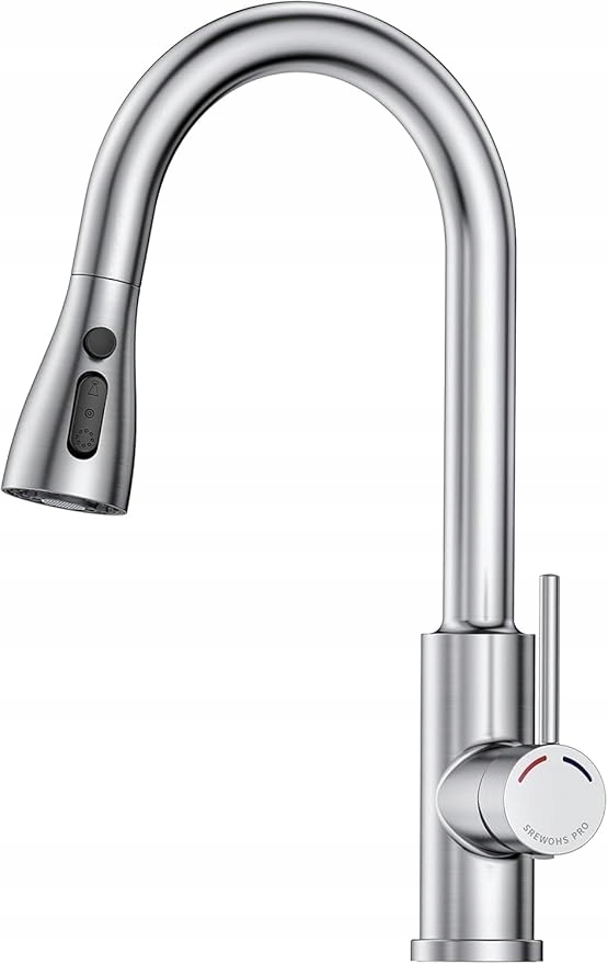 Kuchynská batéria Srewohs Pro s výsuvným výtokom, 4 režimy, inox