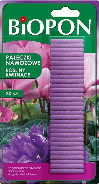 30x BIOPON PAŁECZKI NAWOZOWE DO ROŚLIN KWITNĄCYCH obfite długie kwitnienie