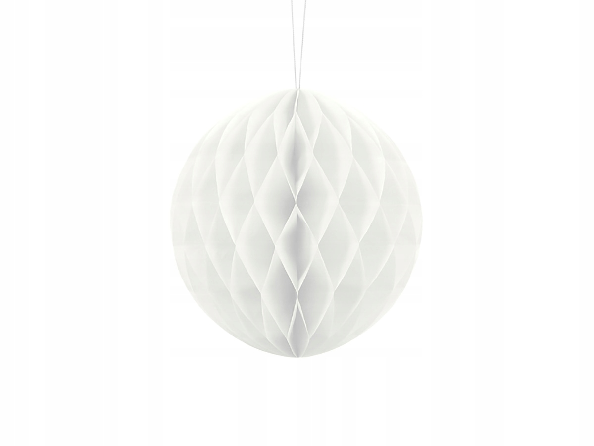 

Kula Bibułowa Biała Plaster Miodu 20 cm