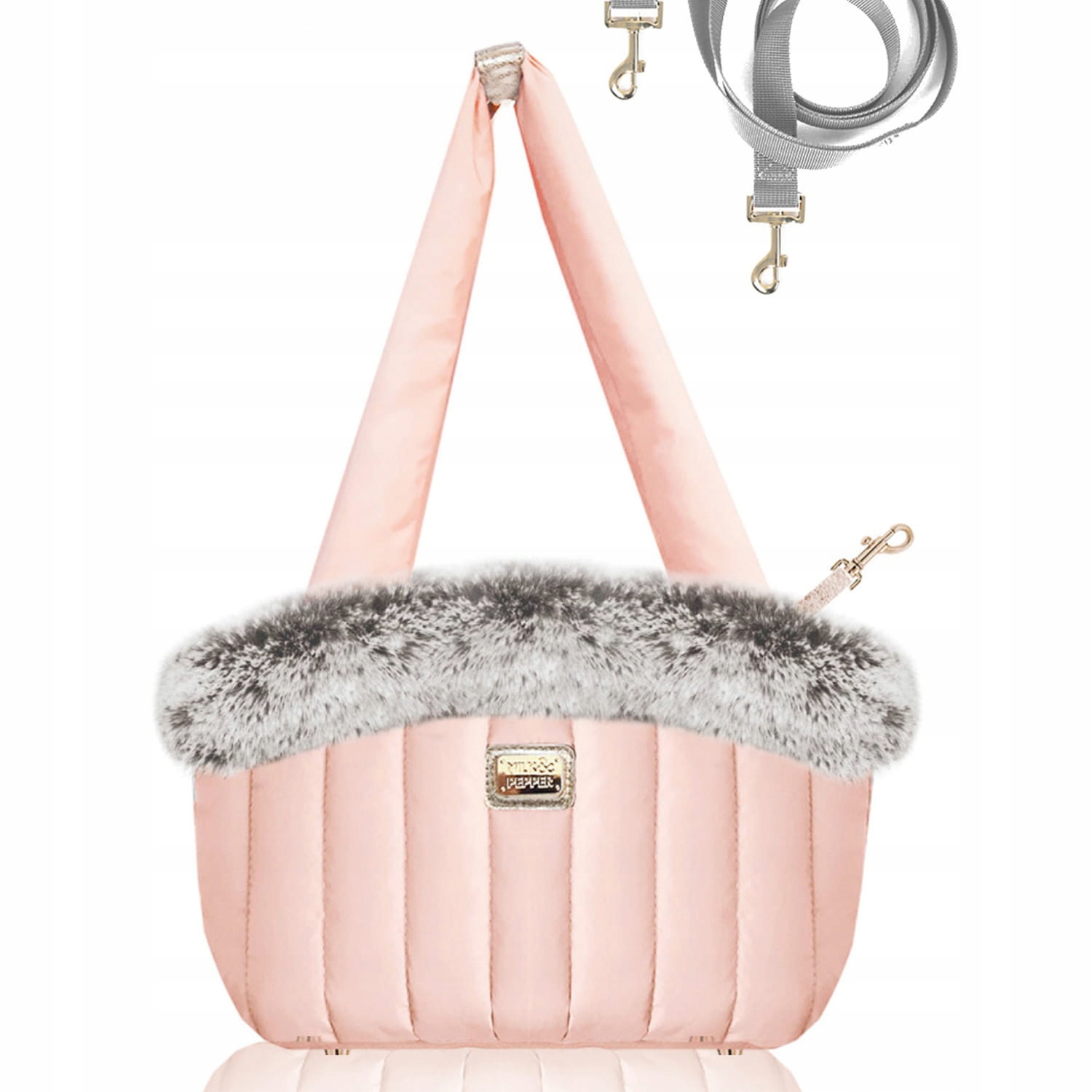 Zateplená Taška Pro Psa, Měkká, Růžovo-šedá, Milk&pepper, Nanouk