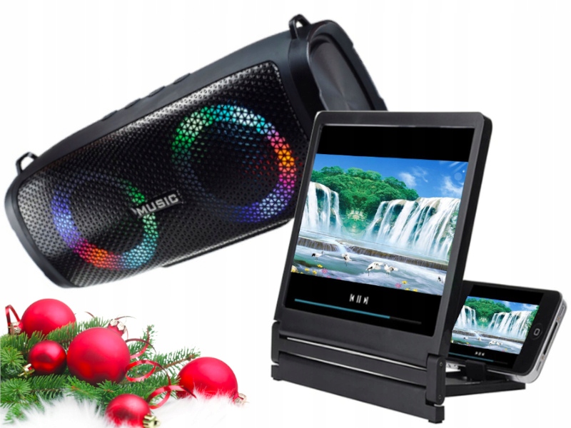 Trefný Dárek pod vánoční stromeček Obrazovka s Bt reproduktorem