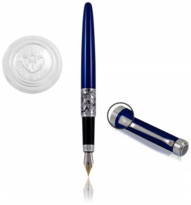 Školní pero na psaní Věčné pera pro žáka „Charles blue“ Pouzdro Regal