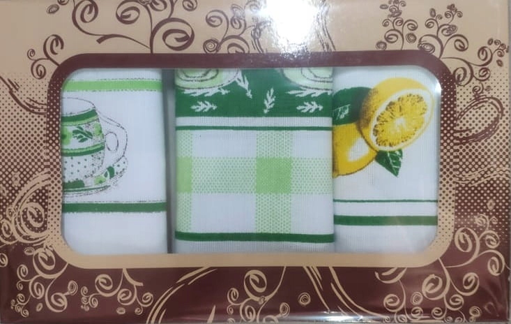 

Komplet ścierek kuchennych Zielony 3szt 50x65