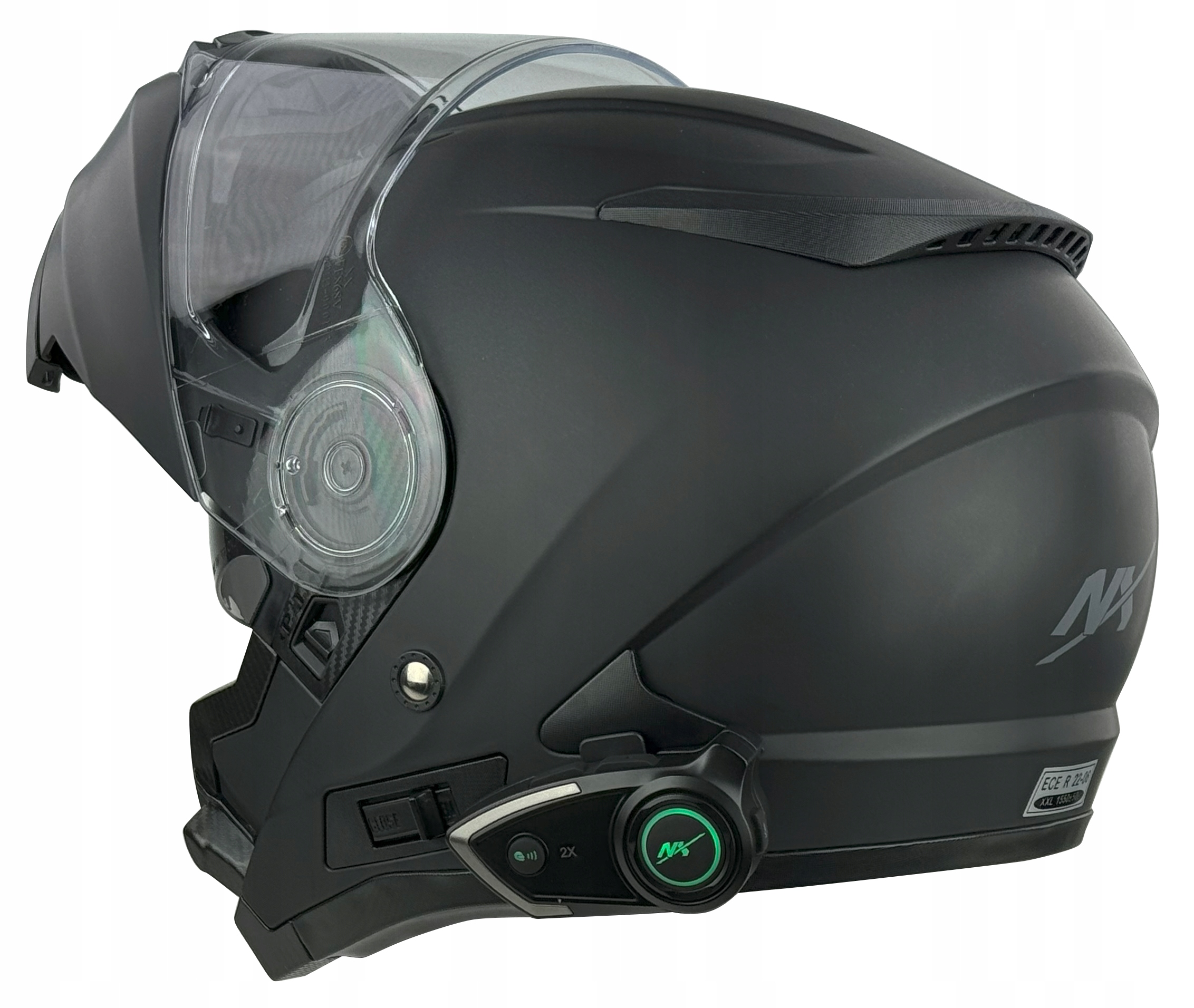 KASK MOTOCYKLOWY NX TOURISM r.L NX INTERKOM|BLUETOOTH |ZESTAW SŁUCHAWKOWY Rozmiar L