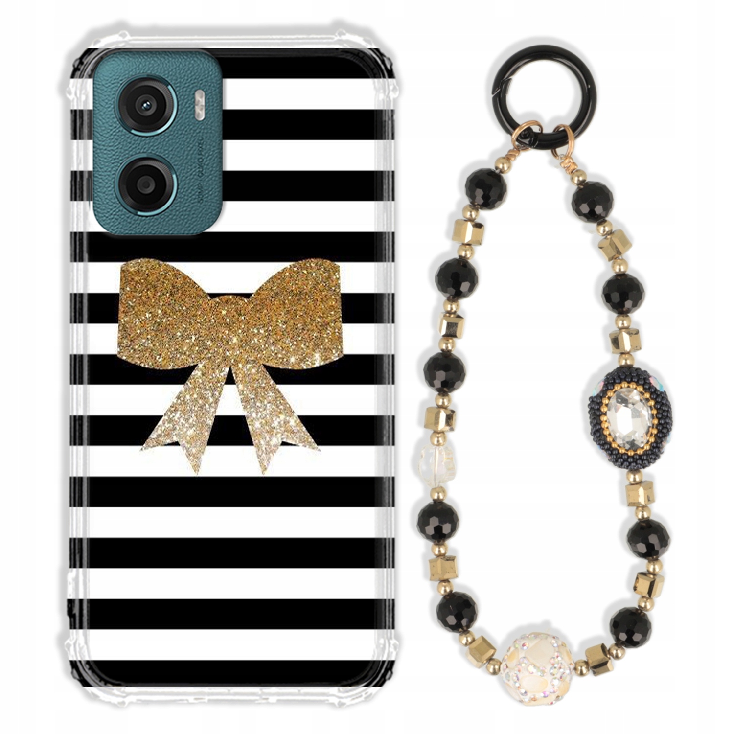 Puzdro Pre Motorola G05 Case Antishock Zirkóny Čierno Zlaté|odolné|pevné