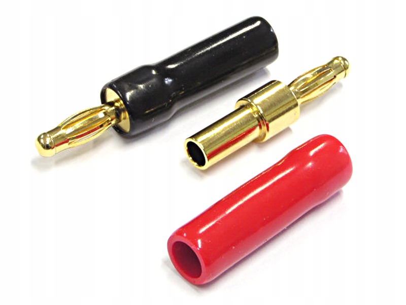 Wtyk Bananowy Głośnikowy x 2