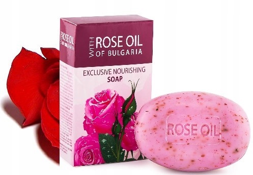Naturalne MYDŁO Różane z PŁATKAMI RÓŻ BUŁGARSKIE