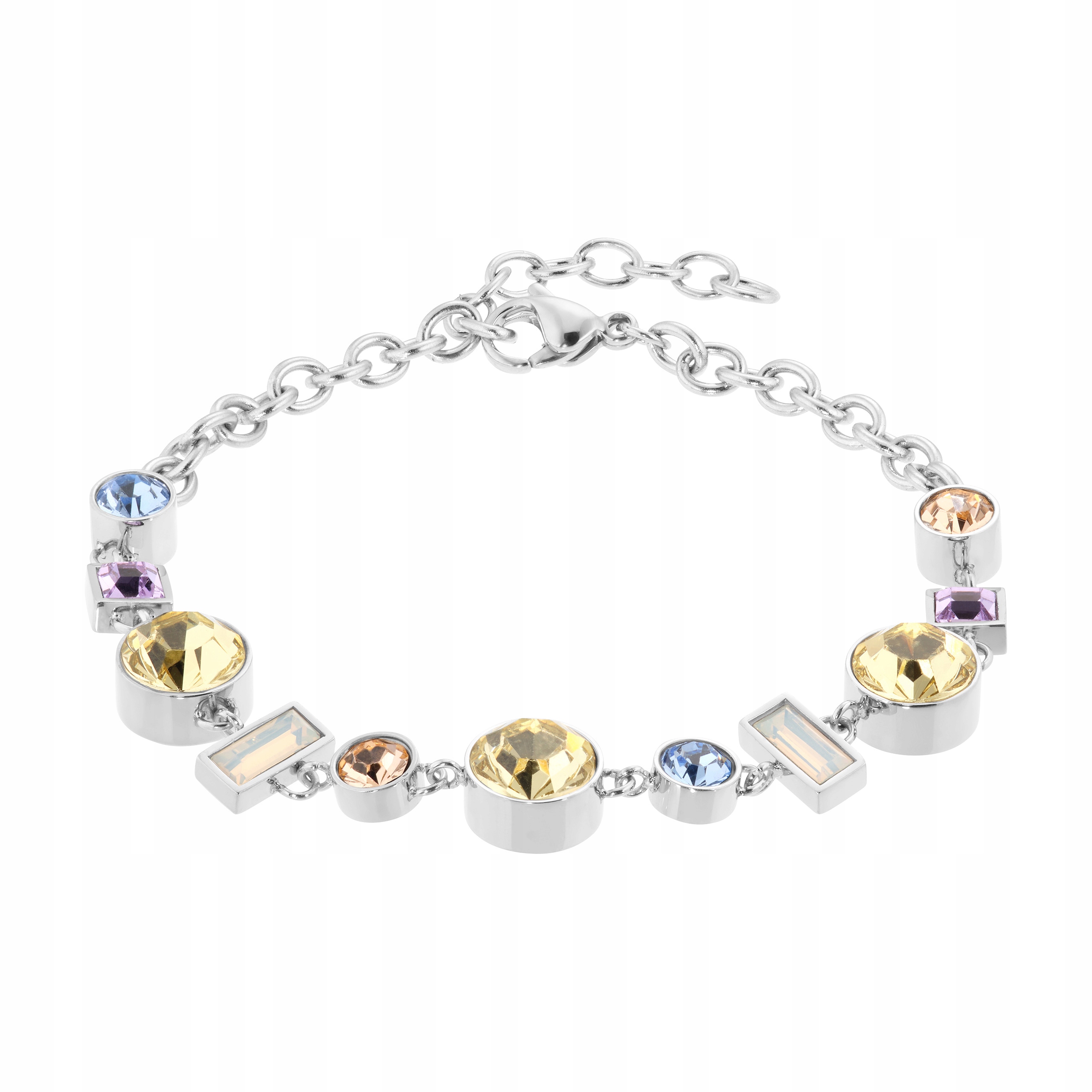 Náramek na řetízku Barevné krystaly Swarovski Magnetická Ocel