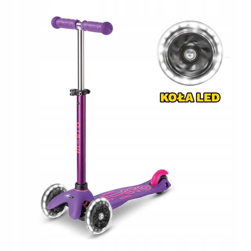 Hulajnoga Mini Micro Deluxe Led Purple Pink MMD173