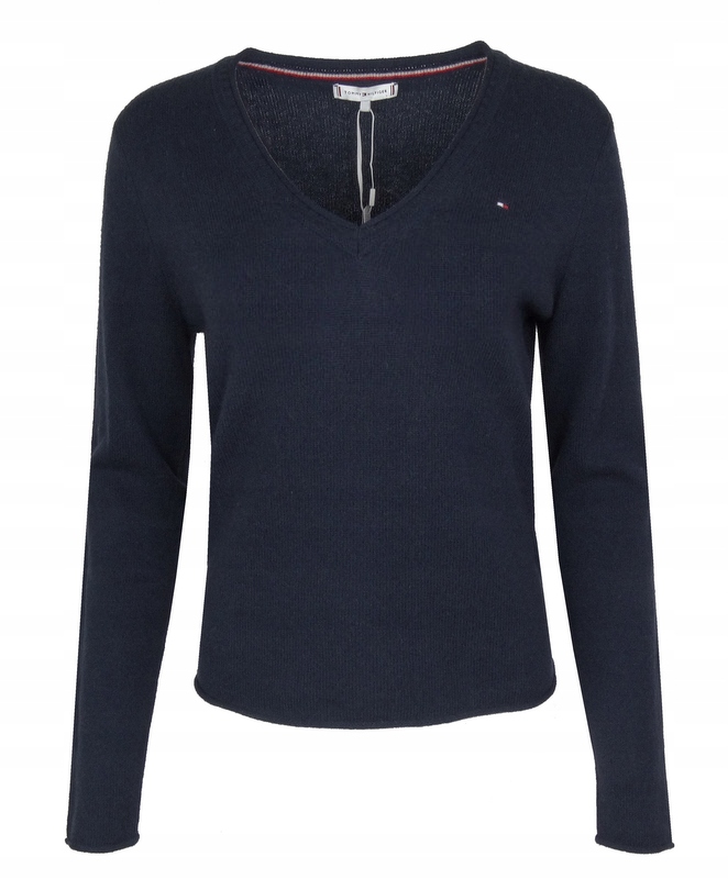 Tommy Hilfiger dámský svetr, vlněný, tmavě modrý, L