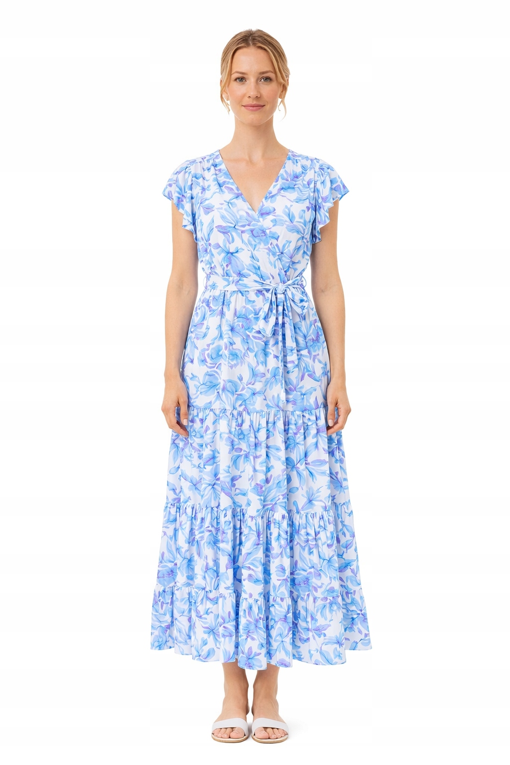 Šaty S Volánky A Výstřihem Do V 1I3A