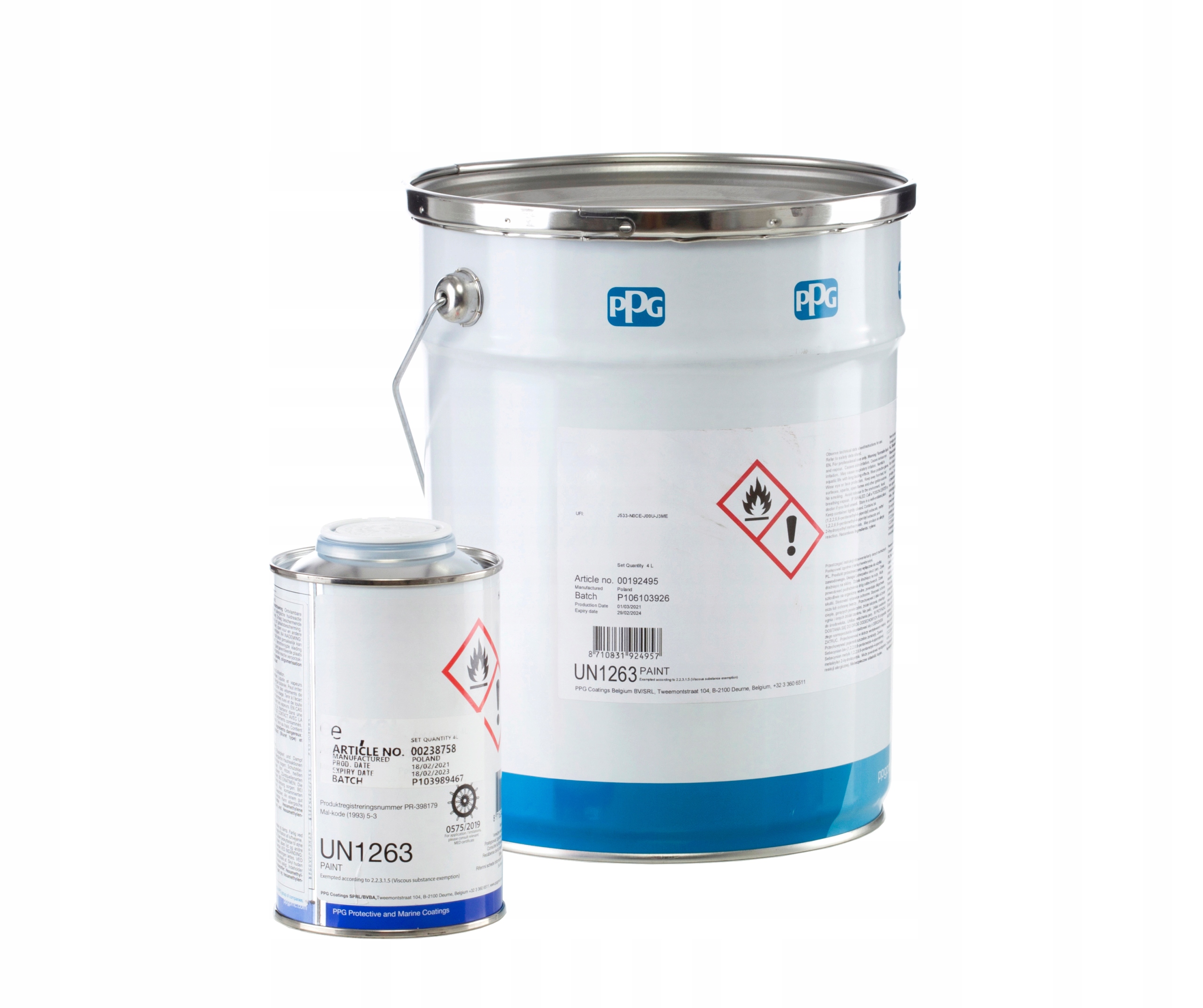 Farba Okrętowa nawierzchnia poliuretanowa Sigmadur 550 4l Ral 8017