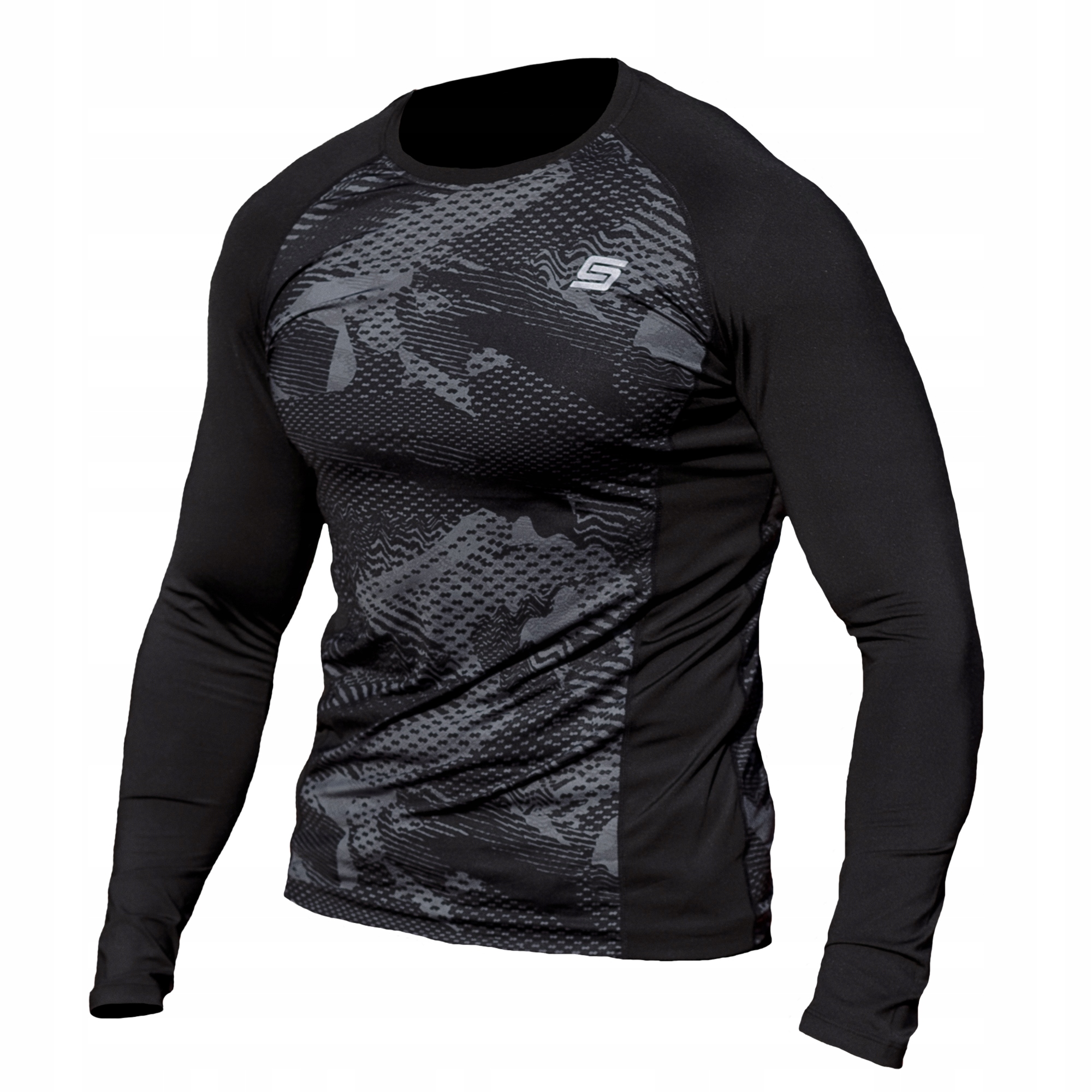 Odzież kompresyjna męska rashguard długi rękaw sport crossfit trening bieg