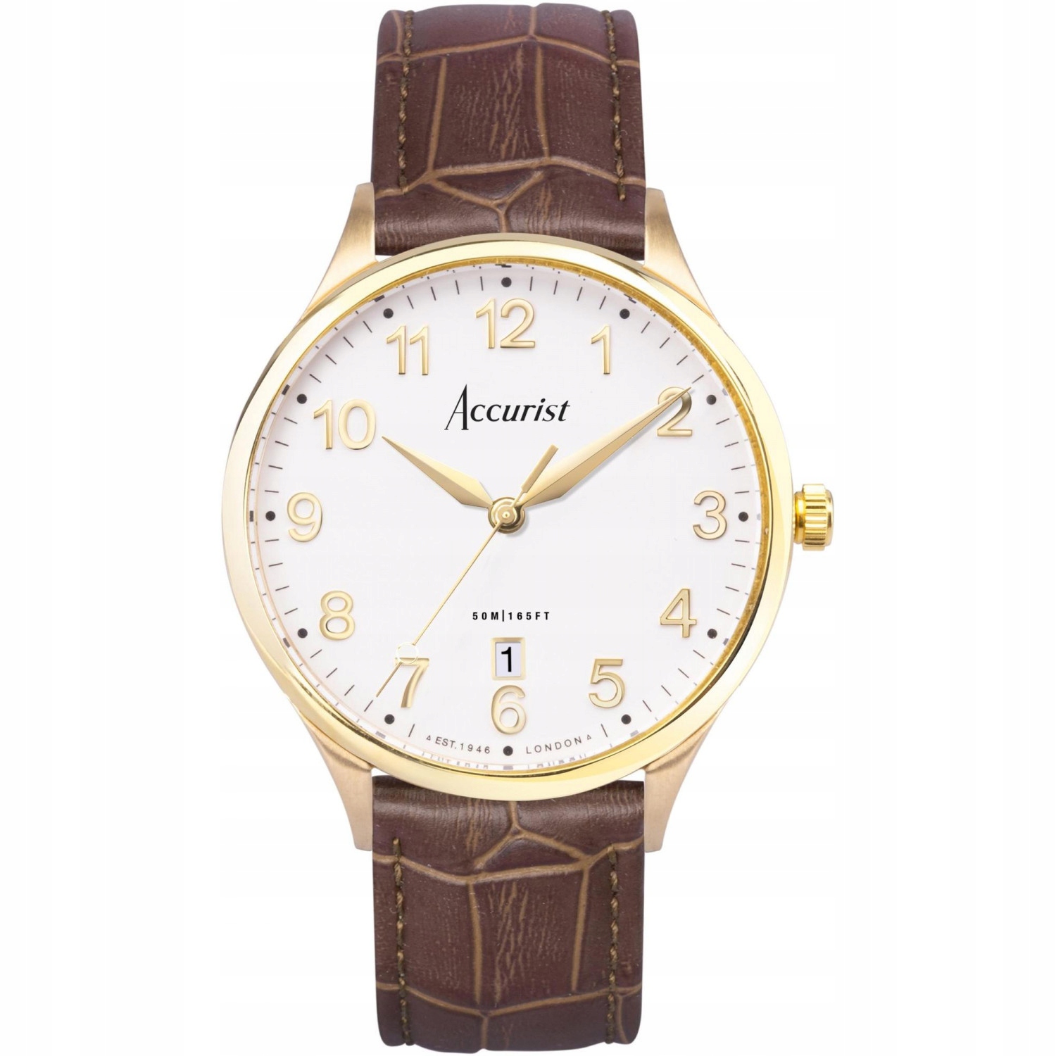Pánské Hodinky Accurist 73001, hnědý pásek