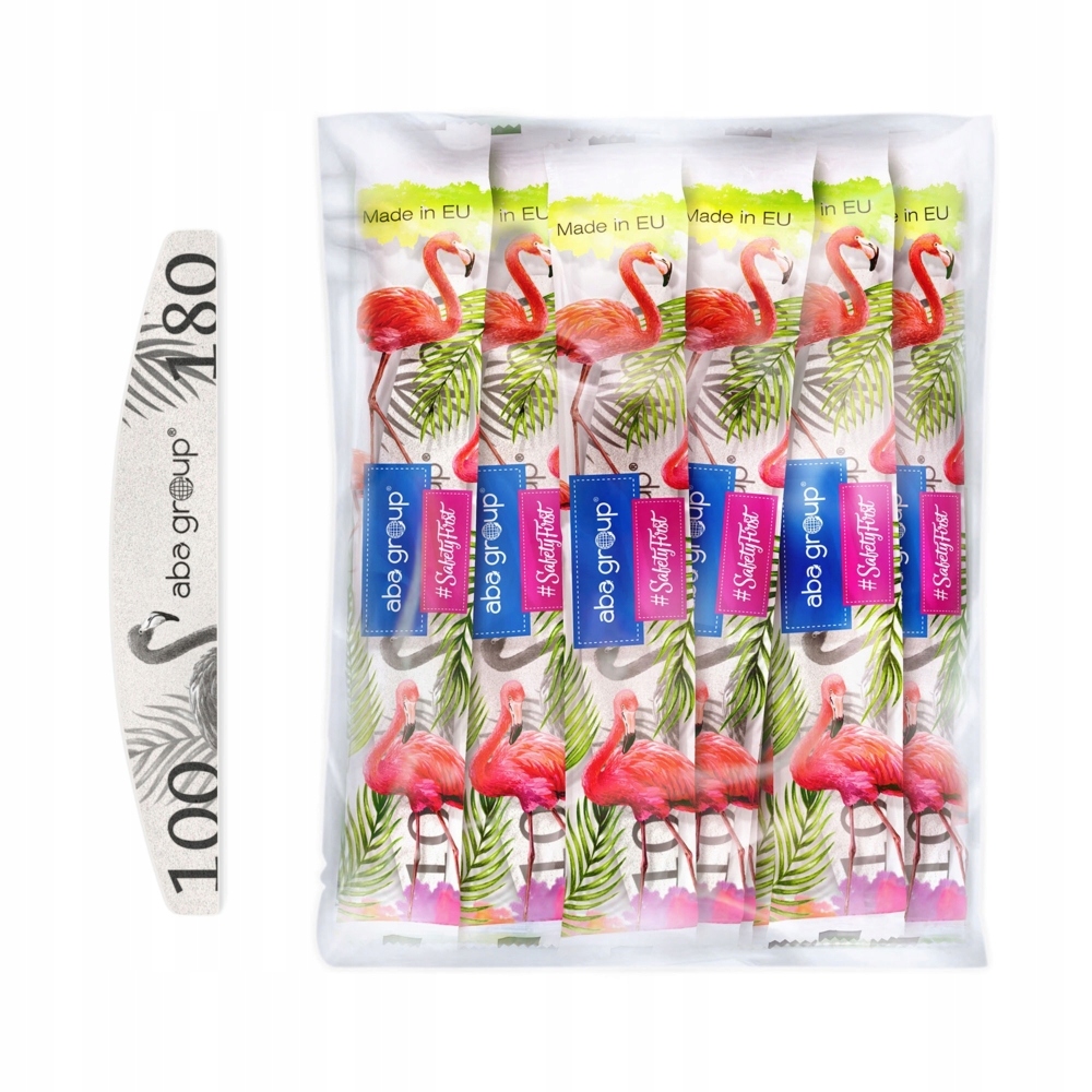 Pilník na nehty bezpečný balíček půlměsíc Aba Group Plameňák Standard