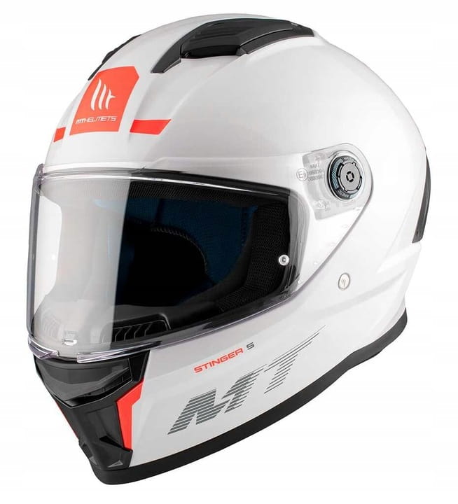 Mt Helmets Stinger 2 Robustná Biela Motocyklová Prilba Integrálna Biela