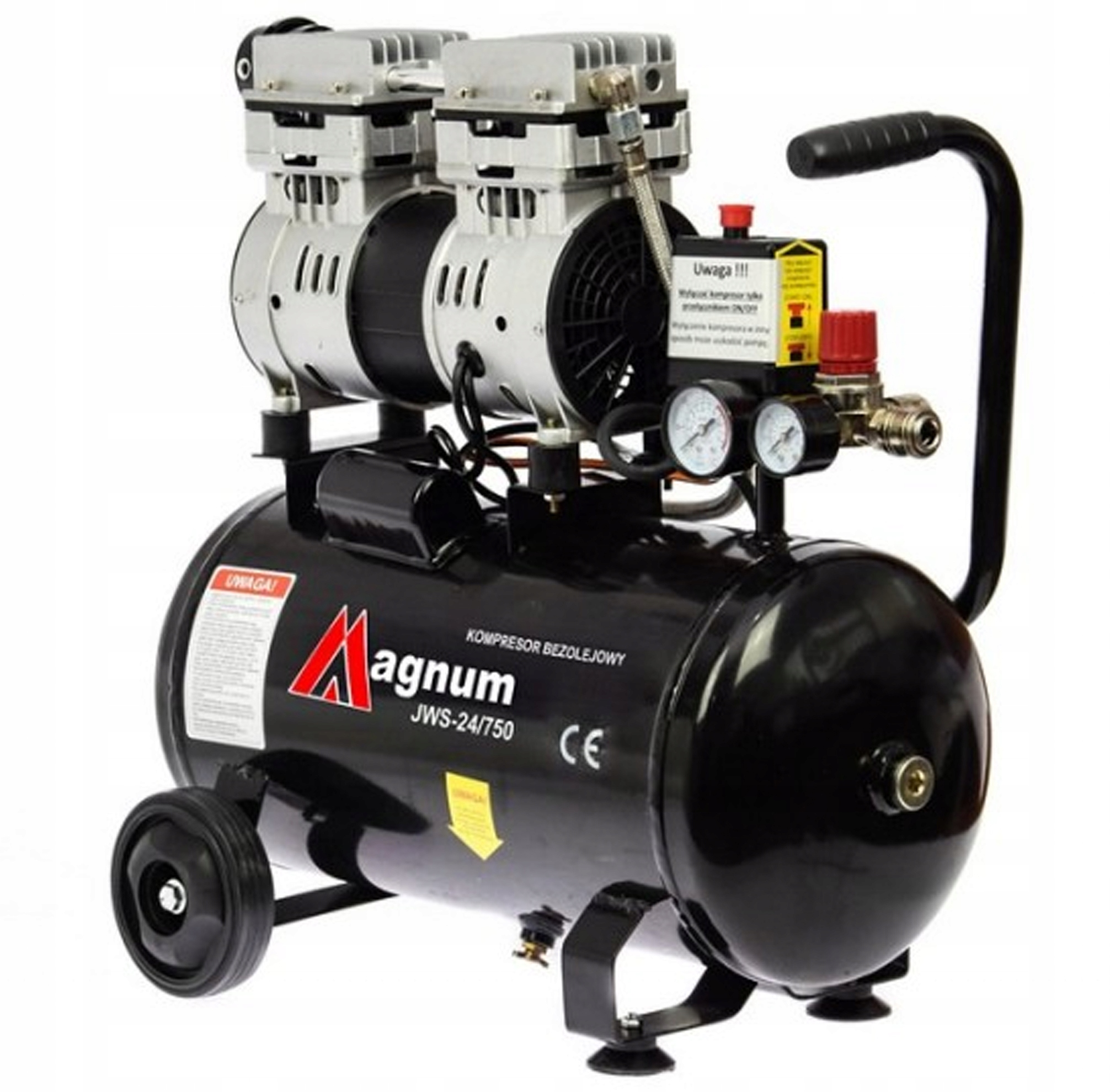 Bezolejový Kompresor Magnum JWS-24 750W 8 Bar 24L Tichý