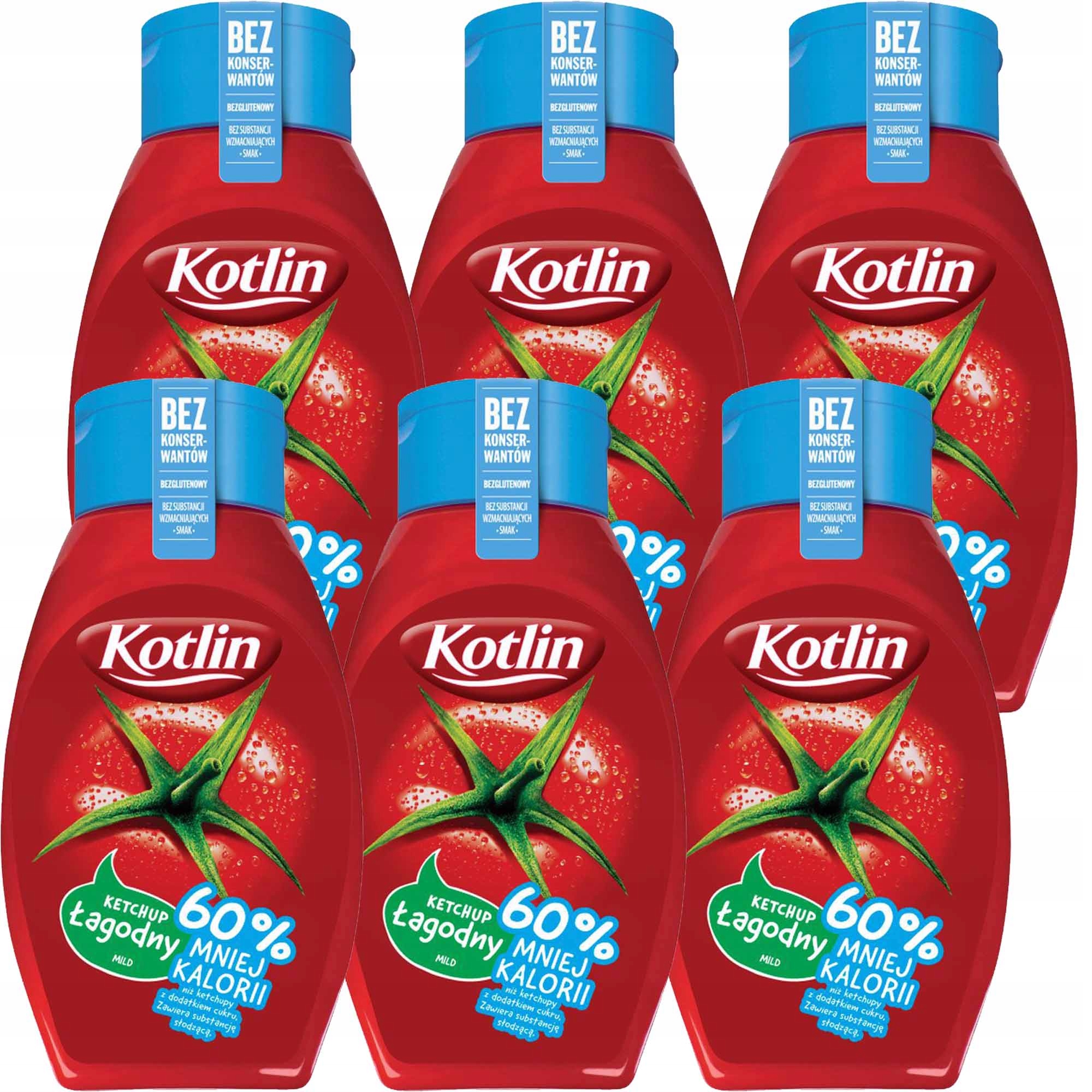 Kotlin Ketchup jemný 60% menej kalórií 450 g x 6 kusov