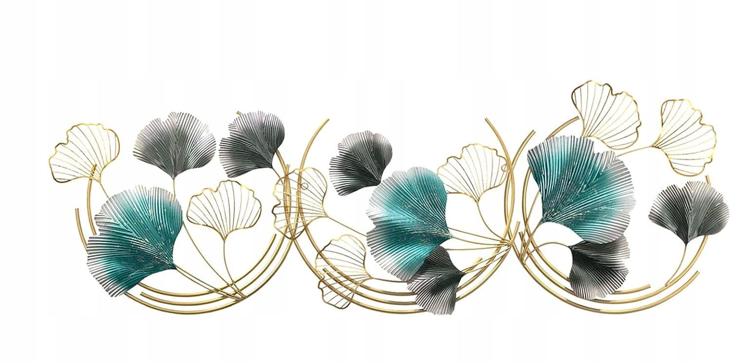 Gerhwash Nástenná Dekorácia Kovová Zlatá 3D Do Obývačky 150x50 cm 3 Prvky