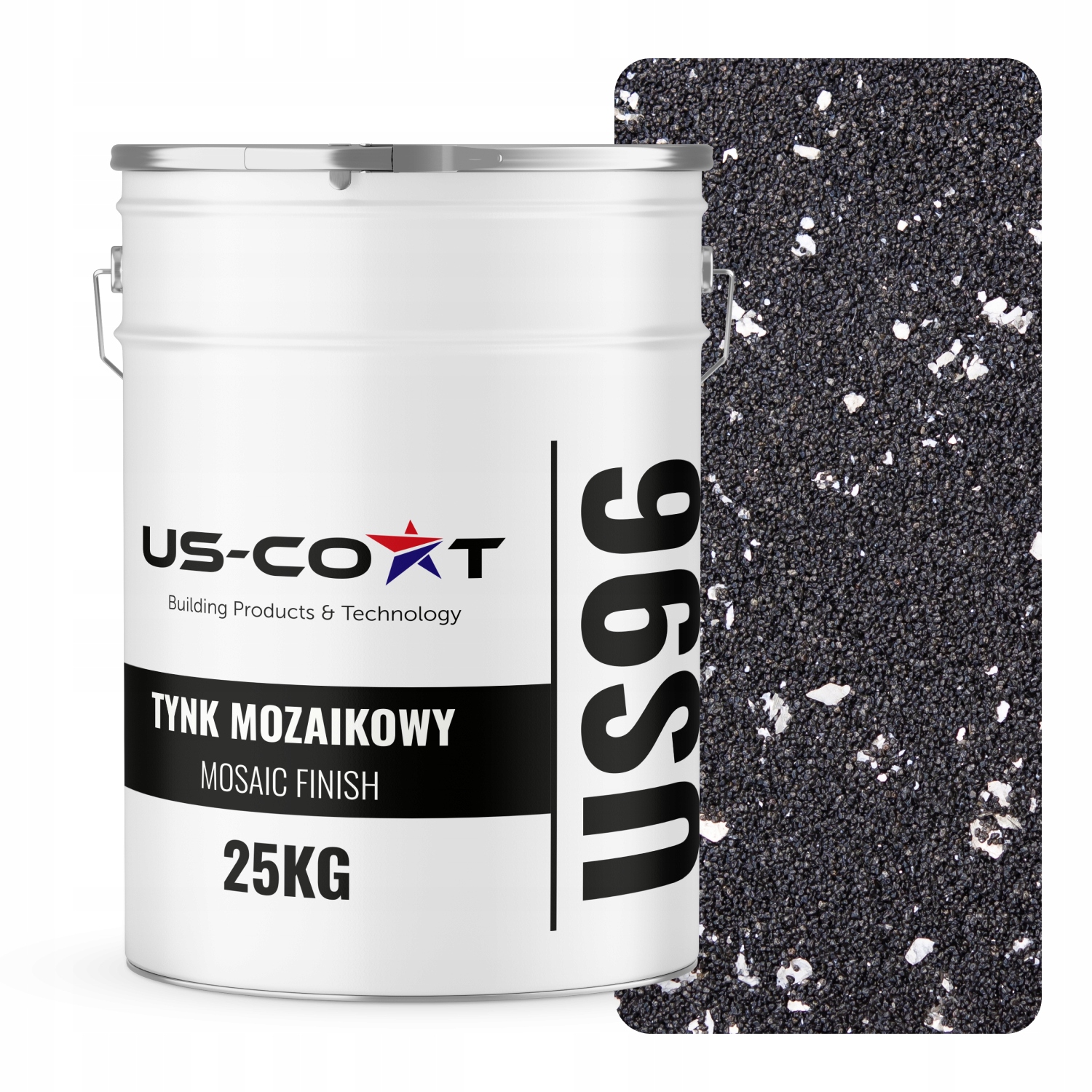 Mozaiková Omítka Mozaika 25 Kg Černá Se Stříbrnou Slídou M52 Ozdobná Pryskyřičná