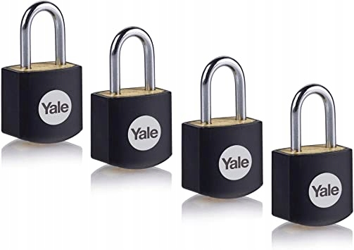 4x KŁÓDKA YALE MOSIĘŻNA 20mm System jednego klucza